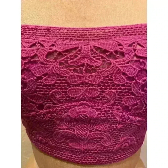 Free People FP 1 Lyra Bralette Crochet Embroidered Crop Top NWT SP - Picture 3 of 7